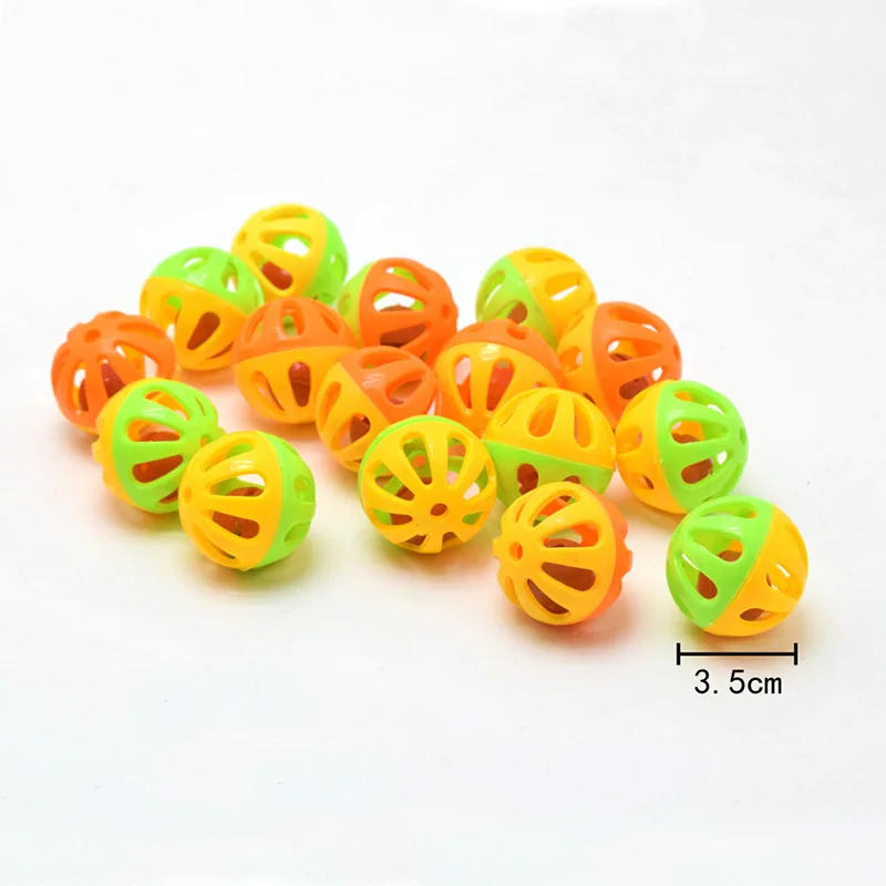 Description Picture 6 of item5/10pcs Plastic Ball Pet Toy Small Bell Balls Cat Toy Hollow Out Cat Toys For Kitten