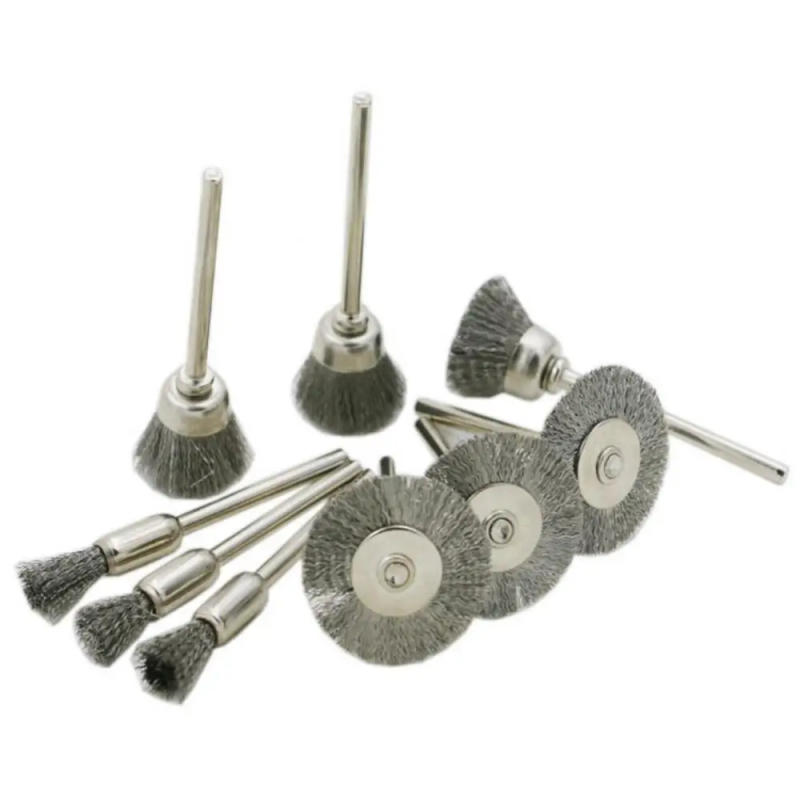 Description Picture 3 of itemBrass Brush Steel Wire Wheels Brushes Drill Rotary Tools Polishing For Drill Grinding Rotary Tools Metal Rust Removal Brush Set