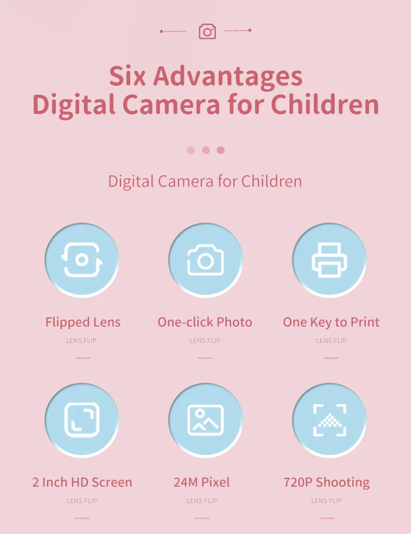 Description Picture 3 of itemChildren's Instant Print Camera With Thermal Printer Kids Digital Photo Camera Girl's Toy Child Camera Video Boy Christmas Gift
