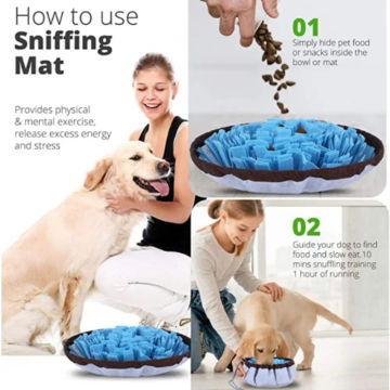 Dog Training Feeding Mat Slow Eating Dog Mat Slow Eating Sniff Mat Dog Enrichment Toy for Mental Stimulation Boredom Relief