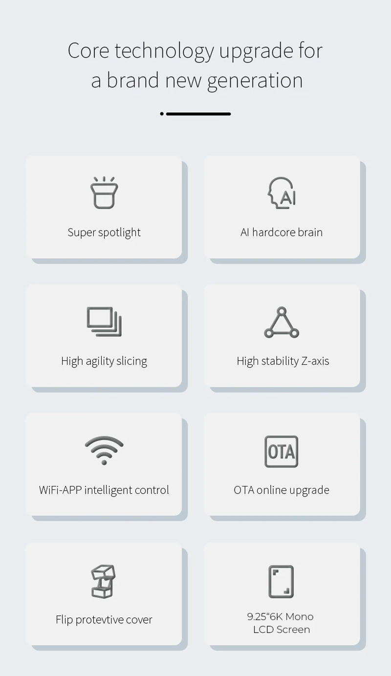 Description Picture 3 of itemCREALITY HALOT-SKY 2022 Resin 3D Printer CL-89P 6K Update LCD UV 5760*3600 WiFi-APP Intelligent Control Large Size Print