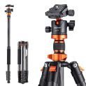 K&F Concept Professional Portable Tripods Carbon Fiber Outdoor Travel Camera Tripod with 360° Ball Head for DSLR Digital Tripode