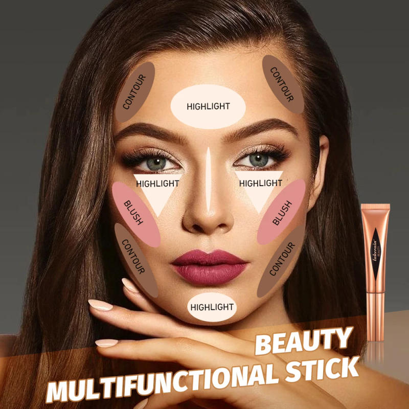 Description Picture 2 of itemBeauty Blush Wand Easy Liquid Blush Face Blusher Natural Cream Cheek Tint Brighten Eye Highlight Contour Stick Sponge Head