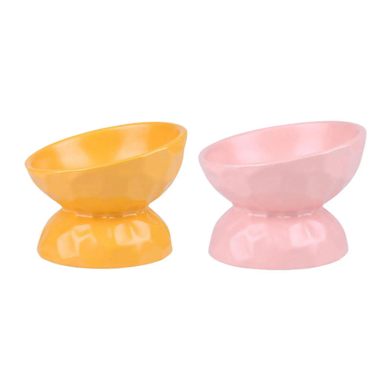 Description Picture 2 of itemElevated Cat Food Bowl Water Dispenser Drinking Kitten Supplies Cat Food Dish for Small Dogs Ceramic Raised Cat Bowl