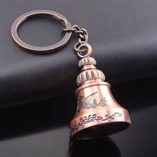 Antique Dragon Phoenix Bell Pendant Keychain Key Holder Ring Bag Ornaments Gift