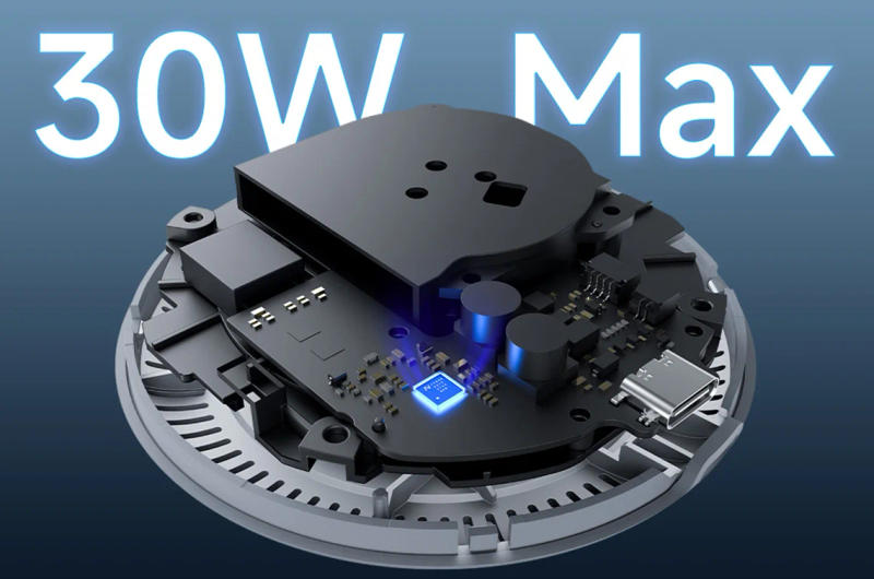 Description Picture 5 of itemXiaomi Redmi Wireless Charger 30W Max With Cooling Fan Mini Fast Charging For Xiaomi 13/12/11 Series For iPhone/Samsung