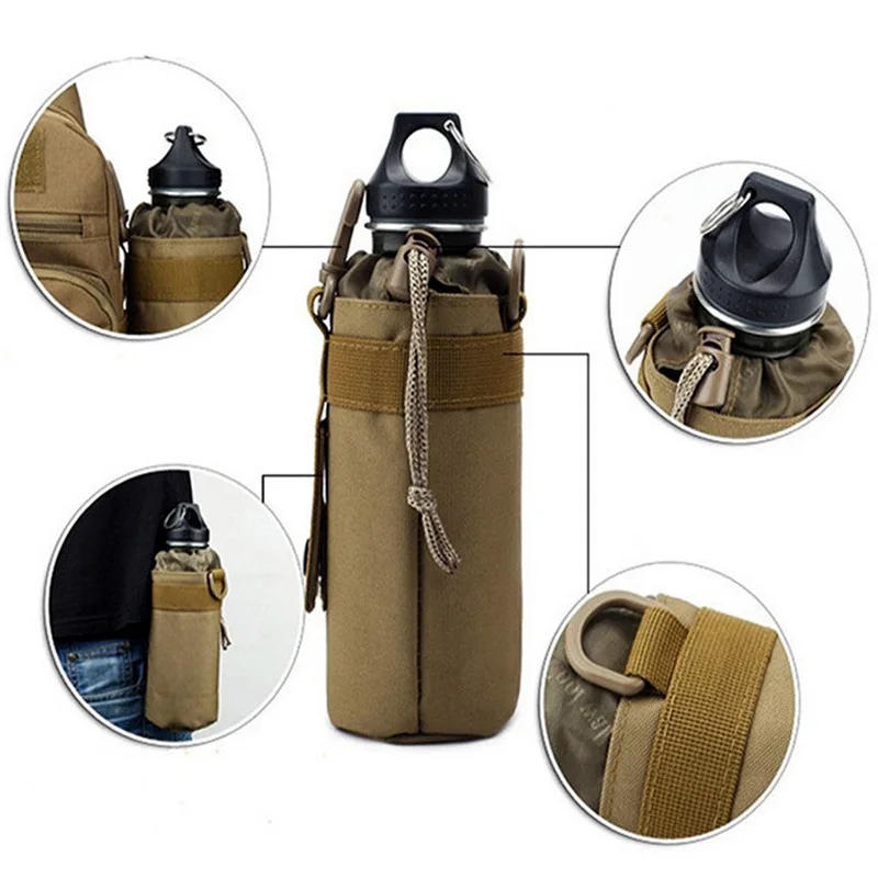 Description Picture 3 of itemTactical Water Bottle Bag Military Outdoor Camping Hiking Drawstring Water Bottle Holder