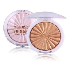 MISS ROSE Highlighter Bronzer Brighten 12 Colors Make Up Easy To Wear Cosmetics Concealer Powder for Face Maquillaje