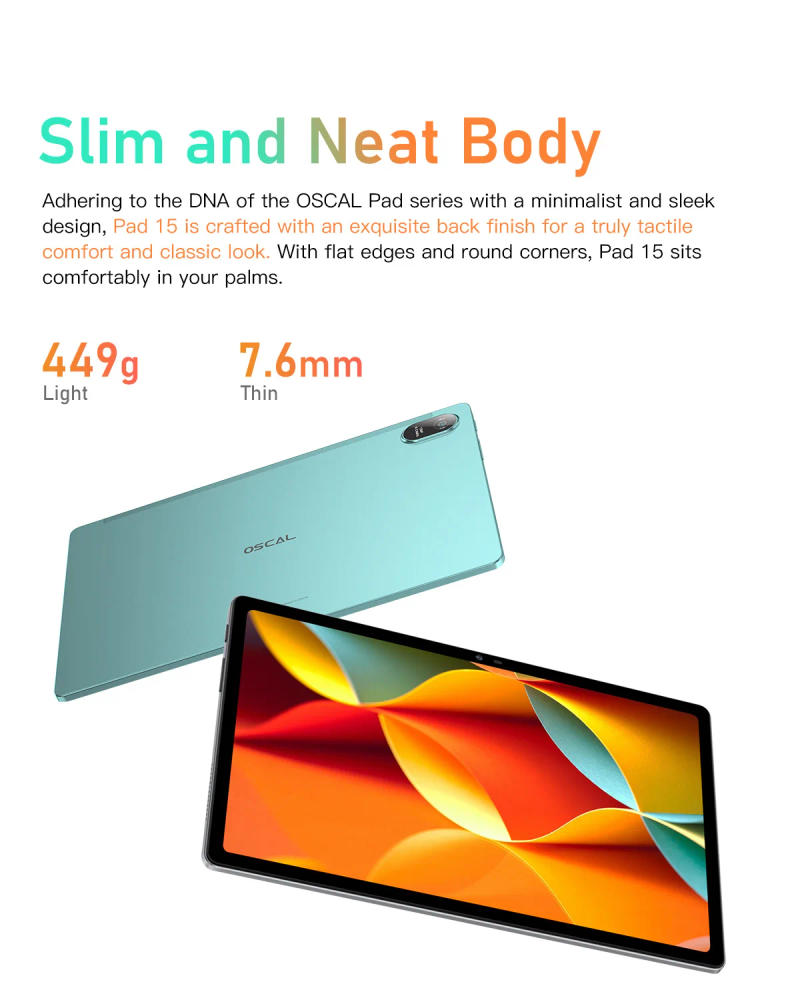 Description Picture 4 of itemOSCAL Pad 15 Tablets PC 10.36 inch 2K Display T606 Octa Core Android13 16GB 256GB Tablet 8280mAh With 33W Fast Charging Dual 4G