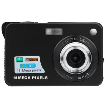 Portable Digital Cameras 720P Video Camcorder 18MP Photo 8X Zoom Anti-shake 2.7