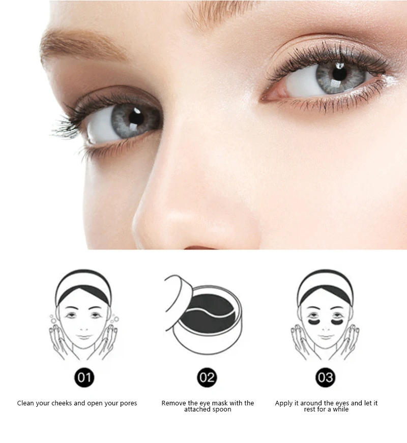 Description Picture 3 of itemGel Patch Reduces Puffiness Minimizes Dark Circles Eye Patches Refreshes Tired Eyes Anti-aging Eye Mask Fades Signs Of Fatigue