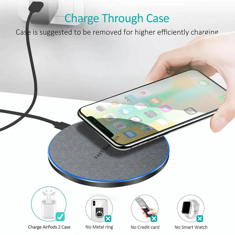 Description Picture 6 of item30W Wireless Charger Pad for iPhone 14 13 12 11 XS XR X 8 Airpods 3 Pro Induction Fast Charging For Samsung S22 S21 S20 Note 20