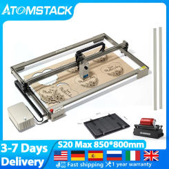 ATOMSTACK S20 Max Laser Engraver Machine Set 850*800mm Super Larger Working Area 20W CNC Desktop Laser Cutting Engraving Device