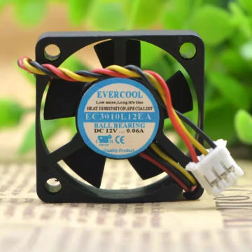 New CPU Cooler Fan for EVERCOOL EC3010L12EA 12V 0.06A 3CM Silent Cooling Fan 30X30X10mm