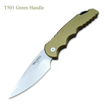 PROTECH TR-5 T501 AU/TO Folding Knife Stonewashed Blade Aluminum Handles Tactical Survival Hunting Hiking Self Defense Knives