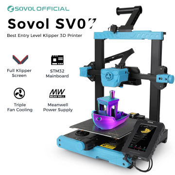 Sovol SV07 Klipper Direct Drive Extruder 3D Printer Max Print Speed 500mm/s FDM Impresora 3d Meanwell Power Supply