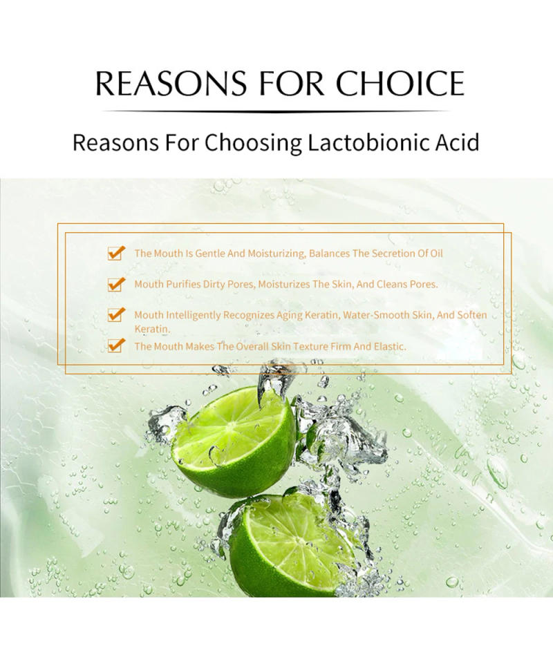 Description Picture 6 of itemLactobionic Acid Face Serum Anti-Aging Wrinkles Essence Exfoliating Shrink Pores Anti-Oxidation Lift Firming Remove Fine Lines