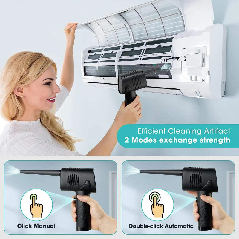 Description Picture 6 of item2 In 1 Keyboard Cleaner Mini Duster Computer Cleaning Handheld Car Vacuum Cleaner Dual Purpose Portable Cleaning Compression Gun