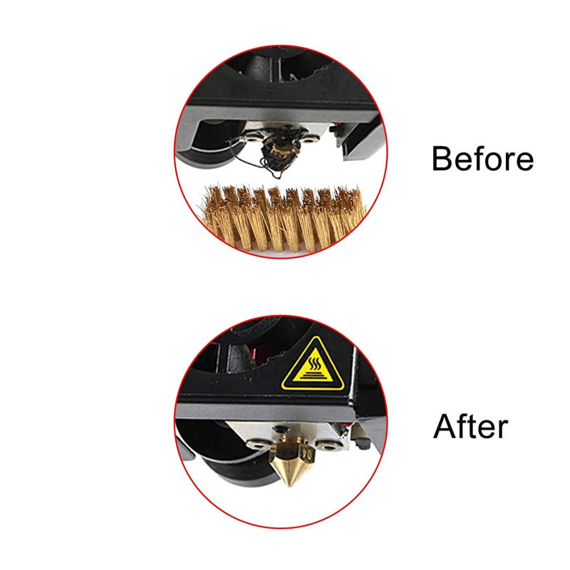 Description Picture 6 of item3PCS 6mm 7mm L-Shaped Hexagonal Wrench Tool for Fixed Mk8 Ender 3 E3D Brass Nozzle & Copper Wire Toothbrush For 3D Printer