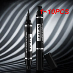1~10PCS Eyeliner Pen Quick Waterproof Double Head Black Long Lasting Liquid Eye Makeup Pencil Cat Style Stamp Eyeliner