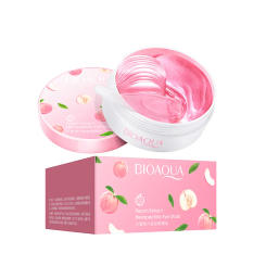 BIOAQUA Peach Moisturizing Eye Mask Firming Anti-Puffiness Remove Dark Circle Hexapeptide Eye Patches Soothing Lightening 60PCS