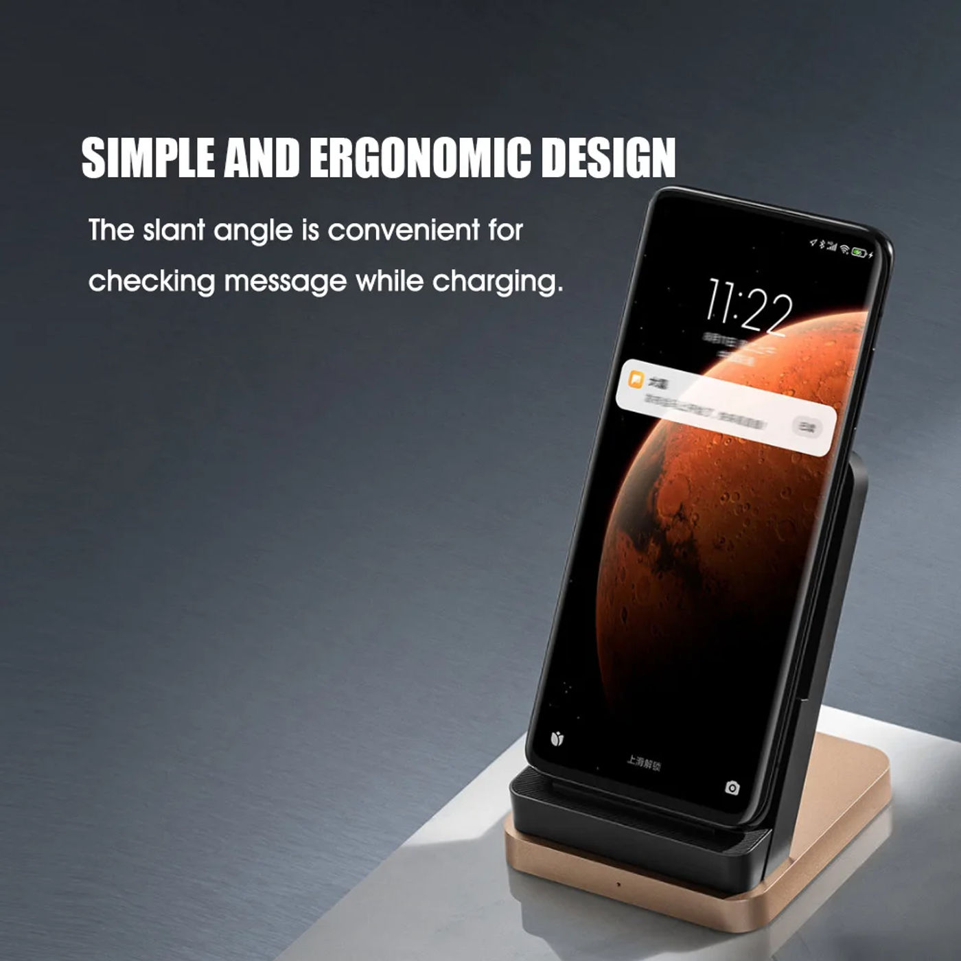 Description Picture 6 of itemNEW Xiaomi 55W Wireless Charger Vertical Quick Charger Air-cooled Wireless Charging Support Fast Charger For Xiaomi 10 Pro