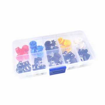 25PCS Tactile Push Button Switch Momentary 12*12*7.3MM Micro switch button + 25PCS Tact Cap(5 colors)