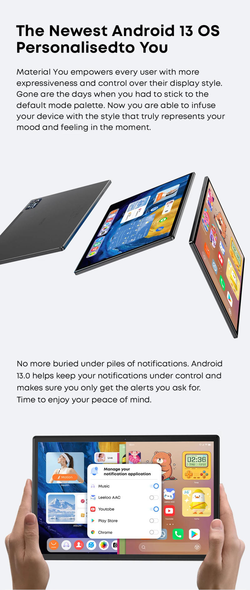 Description Picture 5 of itemCHUWI Hi10X Pro Unisoc T606 4G LTE 10.1 Inch 800*1280 IPS Screen 4GB RAM 128GB ROM Tablets 2.4G/5G Wifi Android 13 Tablet PC