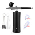 Mini Air Compressor Kit Air-Brush Paint Spray Gun Airbrush For Nail Art Tattoo Craft Cake Nano Fog Mist Sprayer