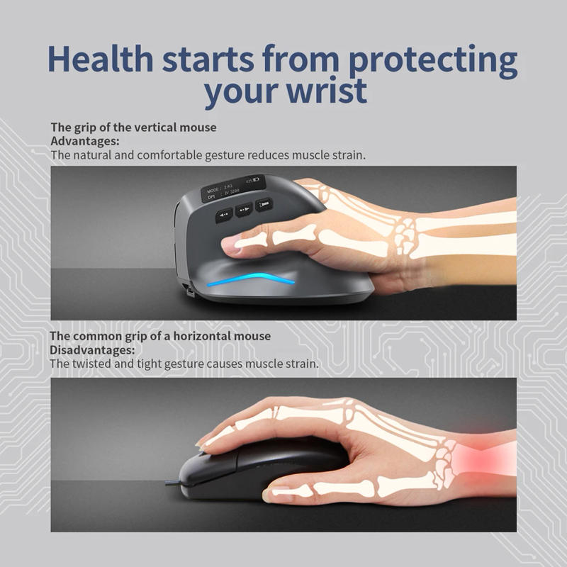 Description Picture 5 of itemZELOTES Ergonomic Vertical Mouse 3200DPI 2.4G Wireless Wireless Gaming Mice USB Optical Mouse Gamer Mause F26C F36 for PC Laptop