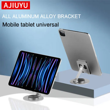 AJIUYU Tablet Stand 360° Rotation Adjustable Foldable Holders for iPad Phone Samsung Xiaomi Lenovo Huawei Tablet Bracket Support