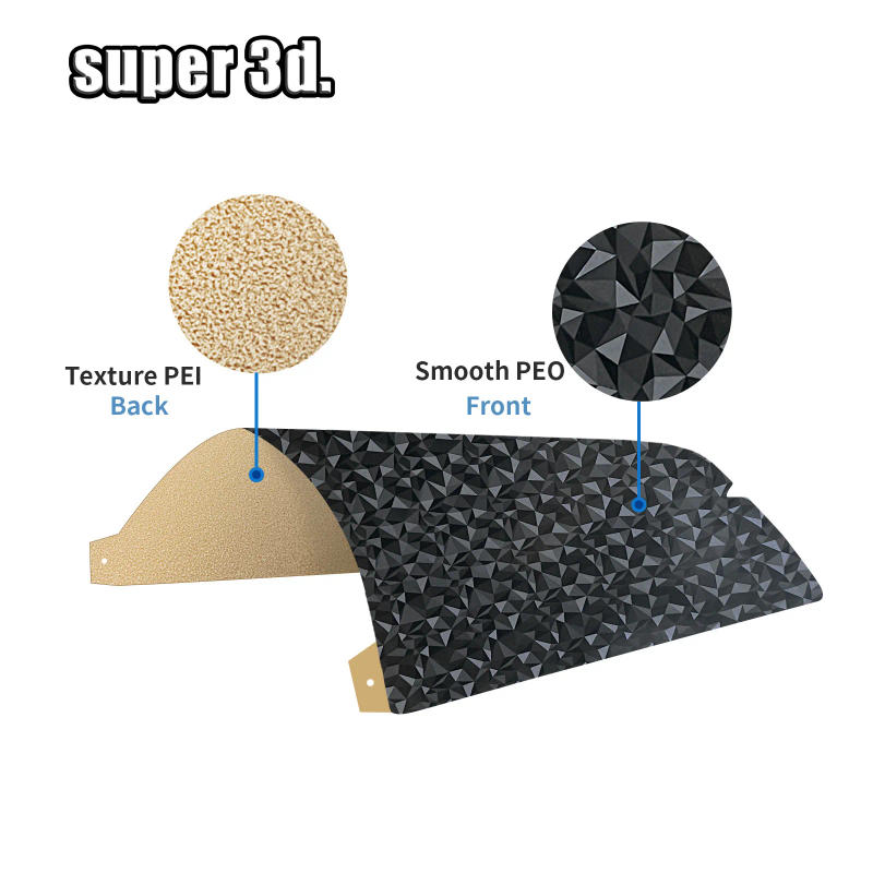 Description Picture 5 of item235x235 K1 Build Plate Magnetic PEO PET PEY Steel Sheet For Creality K1 PEO PET Plate Double Sided PEY Sheet pei for Ender 3 S1