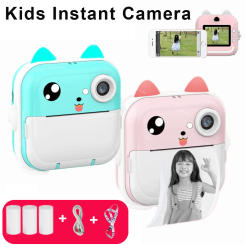 Instant Print Photo Kids Camera Mini Thermal Printer Video Digital Children Camera For Photography Educational Toys Gift