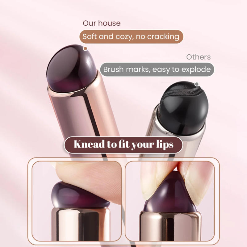 Description Picture 6 of itemAshowner Silicone Lip Brush Angled Concealer Makeup Brush Q Soft Portable Round Head Lip Mask Lipstick Blending Concealer Brush