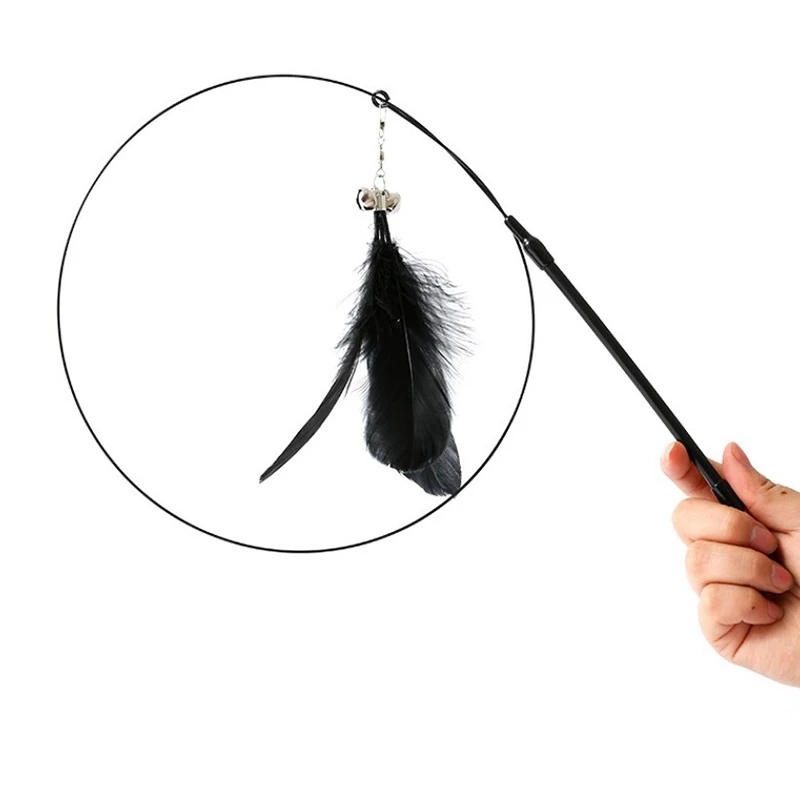 Description Picture 4 of itemFeather Cat Wand with Powerful Suction Cup Funny Simulation Feather Kitten Stick Interactive Sucker Cat Stick Toys Gatos