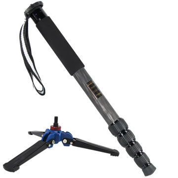 BEXIN P285C Light Professional Carbon Fiber Portable Travel Monopod Bracket Can Stand withTripod Ballhead for Digital SLR Camera