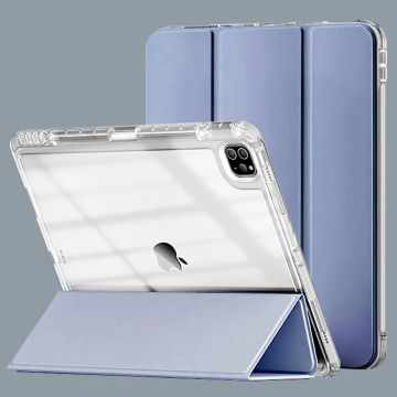 Clear Hard Smart Leather Case For iPad 10th 2022 9th 8th 7th 10.2 6th 5th 9.7 Air 5 4 10.9 Pro 11 2021 12.9 Mini 6 Air 2 1 10.5