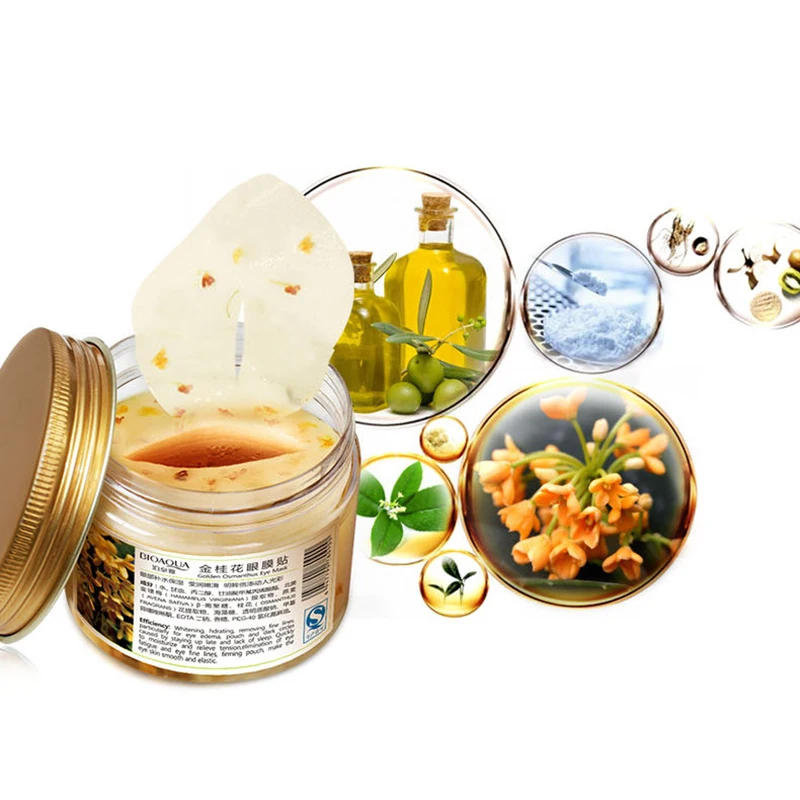 Description Picture 3 of item80PCS Gold Osmanthus Eye Mask Anti Wrinkle Brighten Dark Circles Moisturizing Eye Patch Skin Care Gel Patch Korean Cosmetics