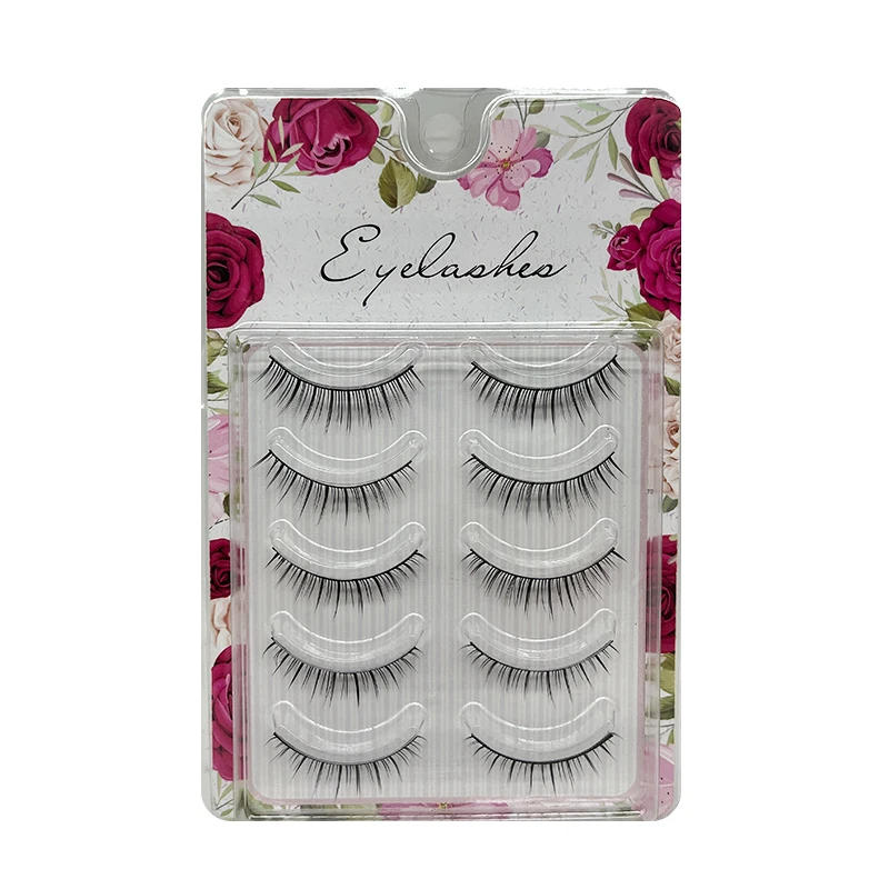 Description Picture 5 of itemWholesale Mink Eyelashes 5/4/2Pairs Lashes Transparent Stalk Invisible Band Mink Lashes Reusable False Eyelash Extension Makeup