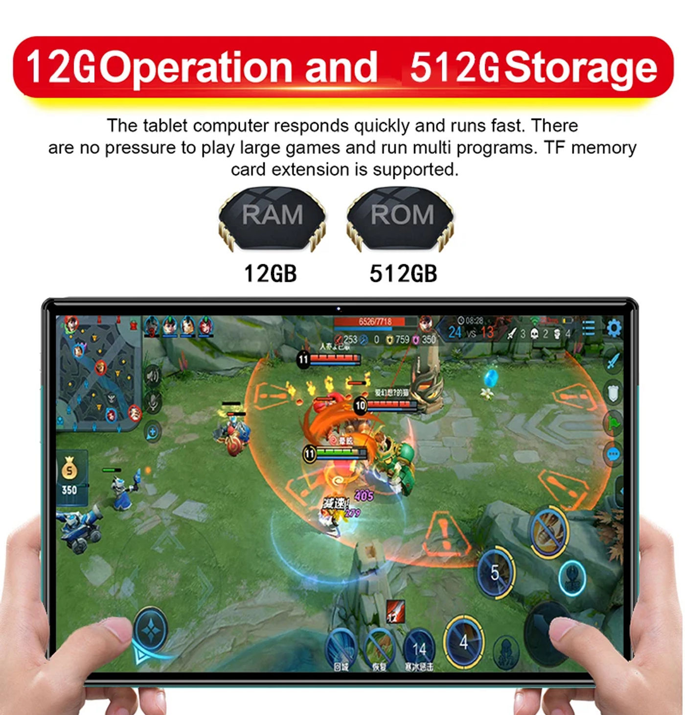 Description Picture 3 of itemNew Tablet PC 10.1 Inch Android 12.0 System tablet 4G Network 12G+512GB Tablet Dual Card Slot Setting Learning Online Tablet