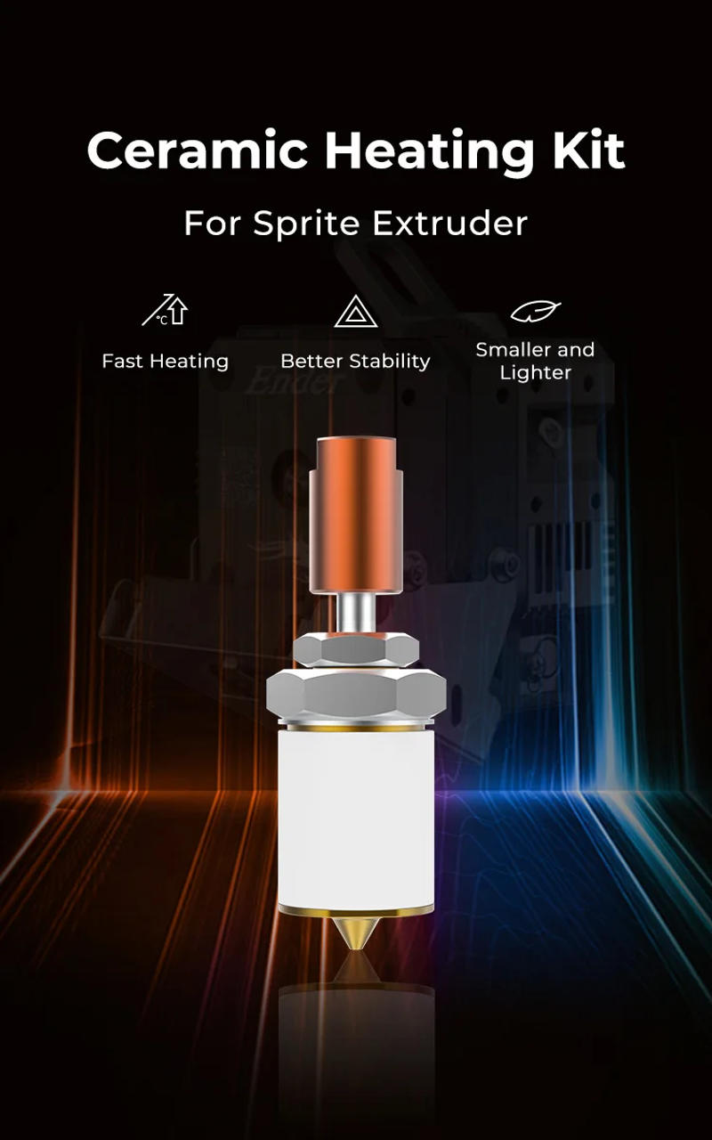 Description Picture 2 of itemCreality 3D Printer Part Upgrade Ceramic Heating Kit for Using 1.75mm Filament Sprite Extruder Fast Heating Better Stability