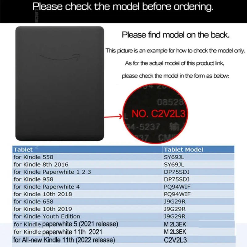 Description Picture 4 of itemTransparent TPU Silicone Back Cover Protective Shell Funda Shockproof Case For Kindle Paperwhite 5 11th Generation 2022