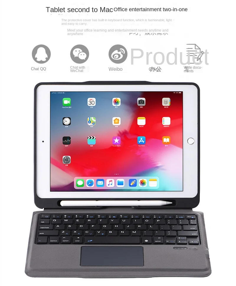 Description Picture 3 of itemFor Ipad Keyboard Wireless Smart Control Keyboard For  Ipad Pro 11 12 9 12.9 Air 4 Air 5 For Ipad 10th Generation Pro 12 9 Case