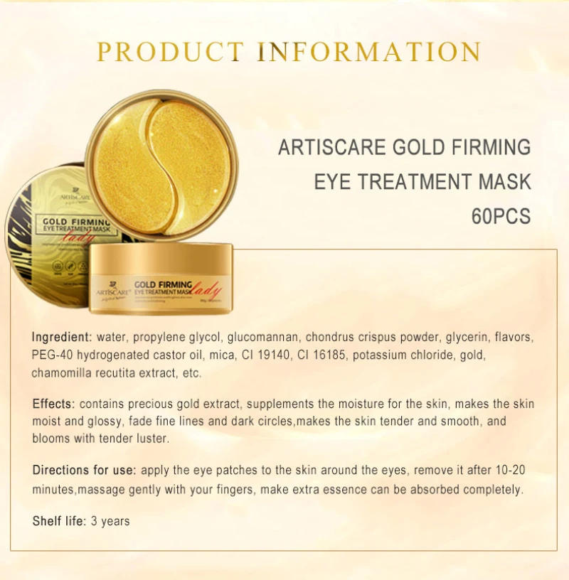 Description Picture 3 of item2/3/5PCS Effective Wrinkles Brighten Anti Aging Brighten Tired Eyes Beauty Natural Collagen Gel Tighten Eye Patches Gentle