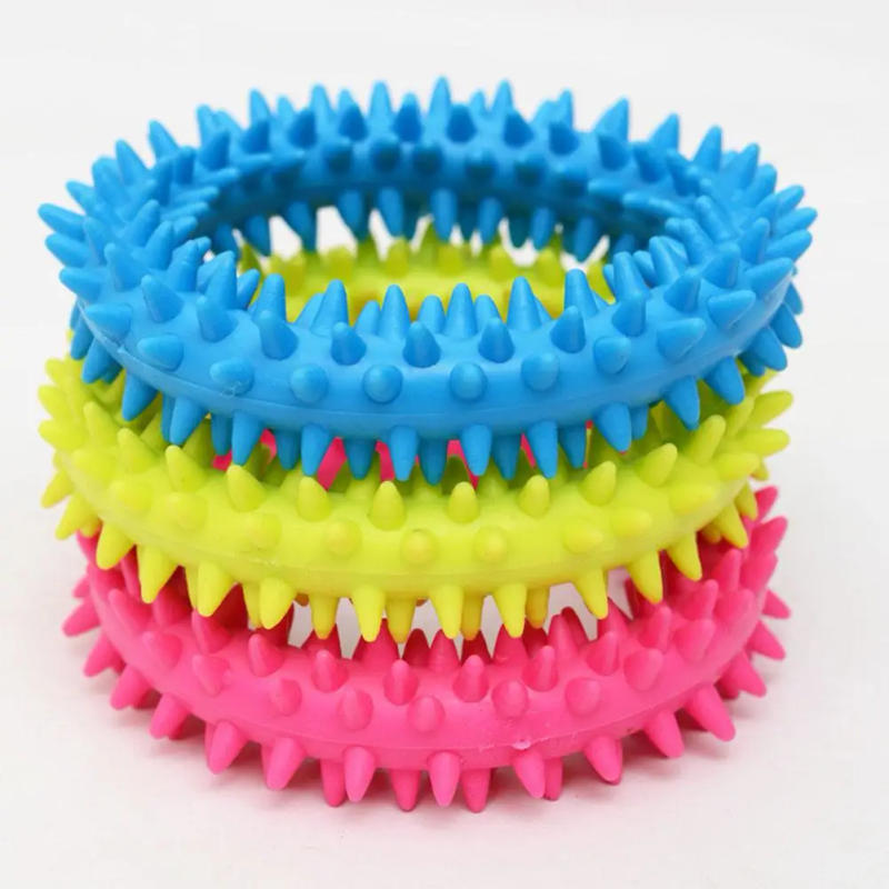 Description Picture 6 of itemTpr Rubber Thorn Ring Circle Bite-resistant Tooth Cleaning Molar Toys For Cats Dogs (random Colors)