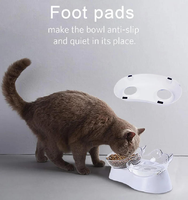 Description Picture 5 of itemCat Bowl Dog Bowl pet double bowl automatic drinking water flow protection cervical spine upset cat food bowl