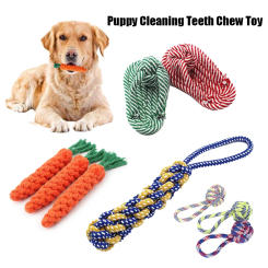 1 PCS Dog Carrot Toy Stuffed Cotton Rope For Pet Cleaning Teeth Durable Chew Toy Cat Resistant Braided Training Toy Pet Supplies