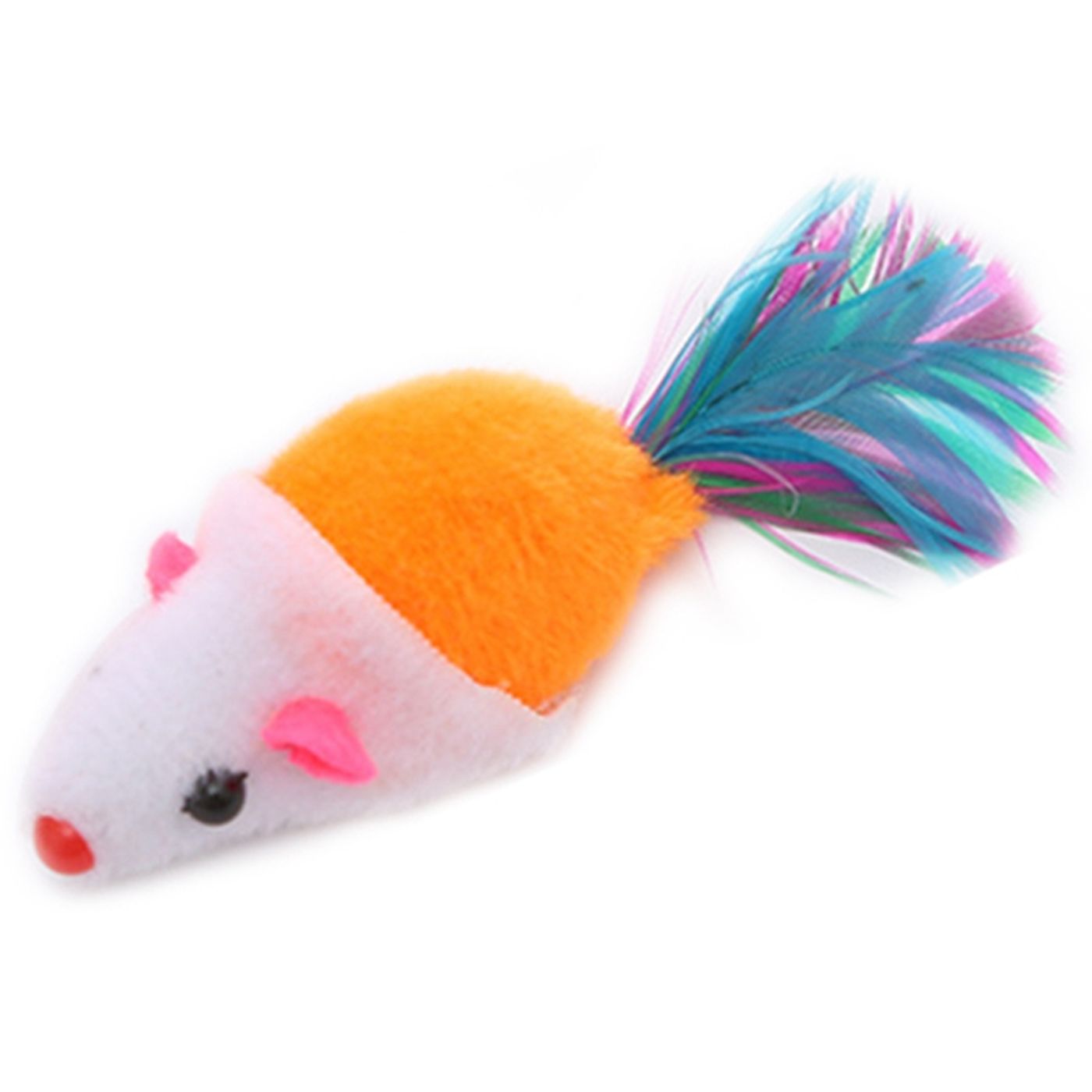 Description Picture 4 of item1Pcs Cute Pet Cat Toys False Mouse Pet Cat Toys Mini Playing Toys Lightweight Funny With Colorful Feather Plush Mini Mouse Toy
