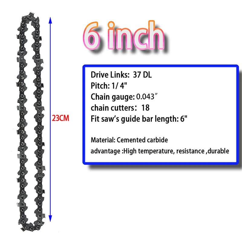 Description Picture 4 of item4 Inch 6 8 Inch Mini Chainsaw Chains 1/4