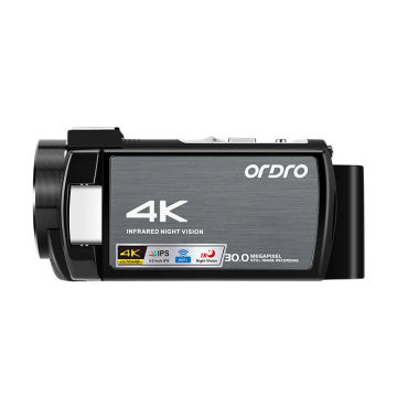 Ordro AE8 Video Camera 4K Digital Camcorder Professional WiFi Infrared Night Vision Camara Filmadora YouTuber Videos Vlog